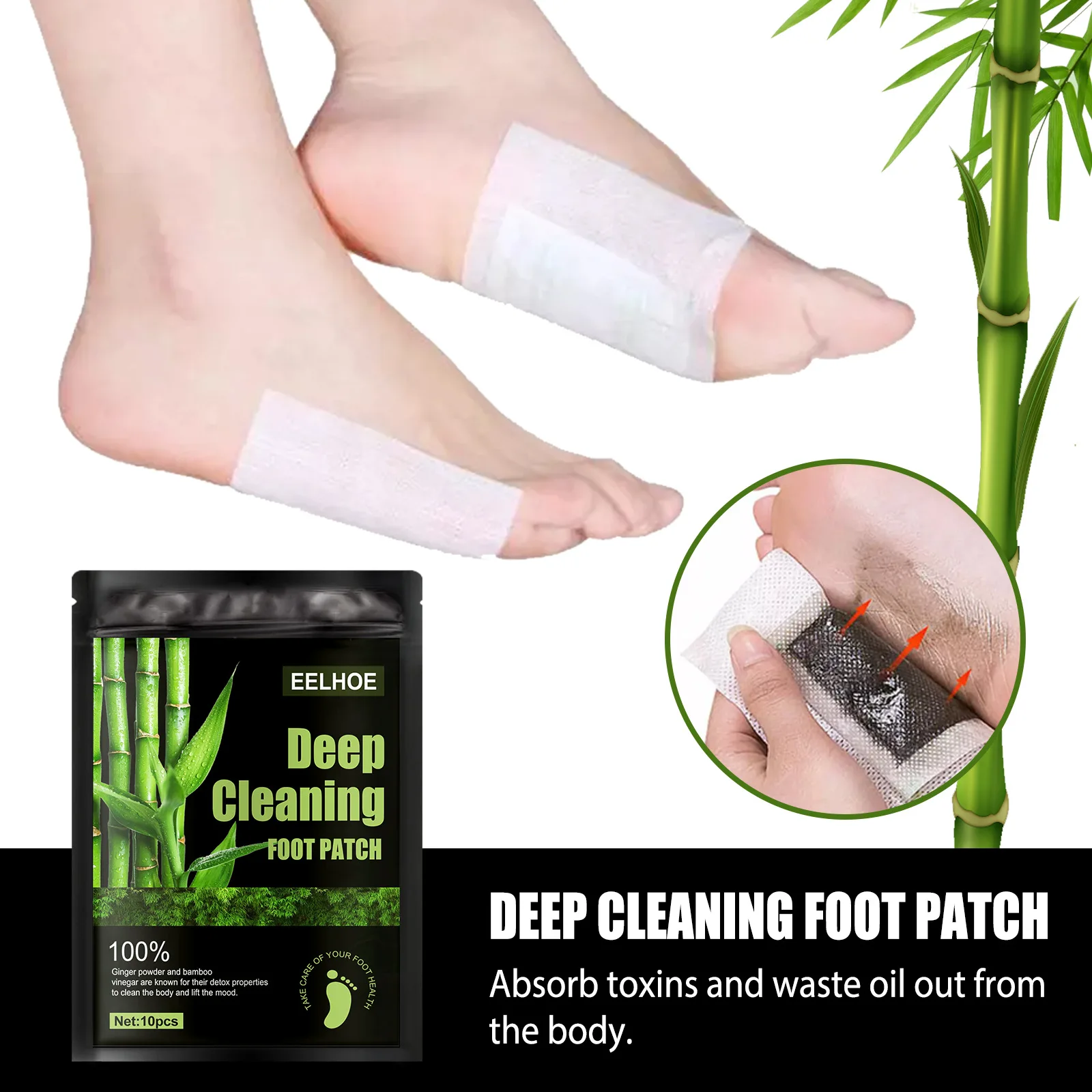 EELHOE naturalny bambusowy głę – Detox Foot Patch recenzja i cena