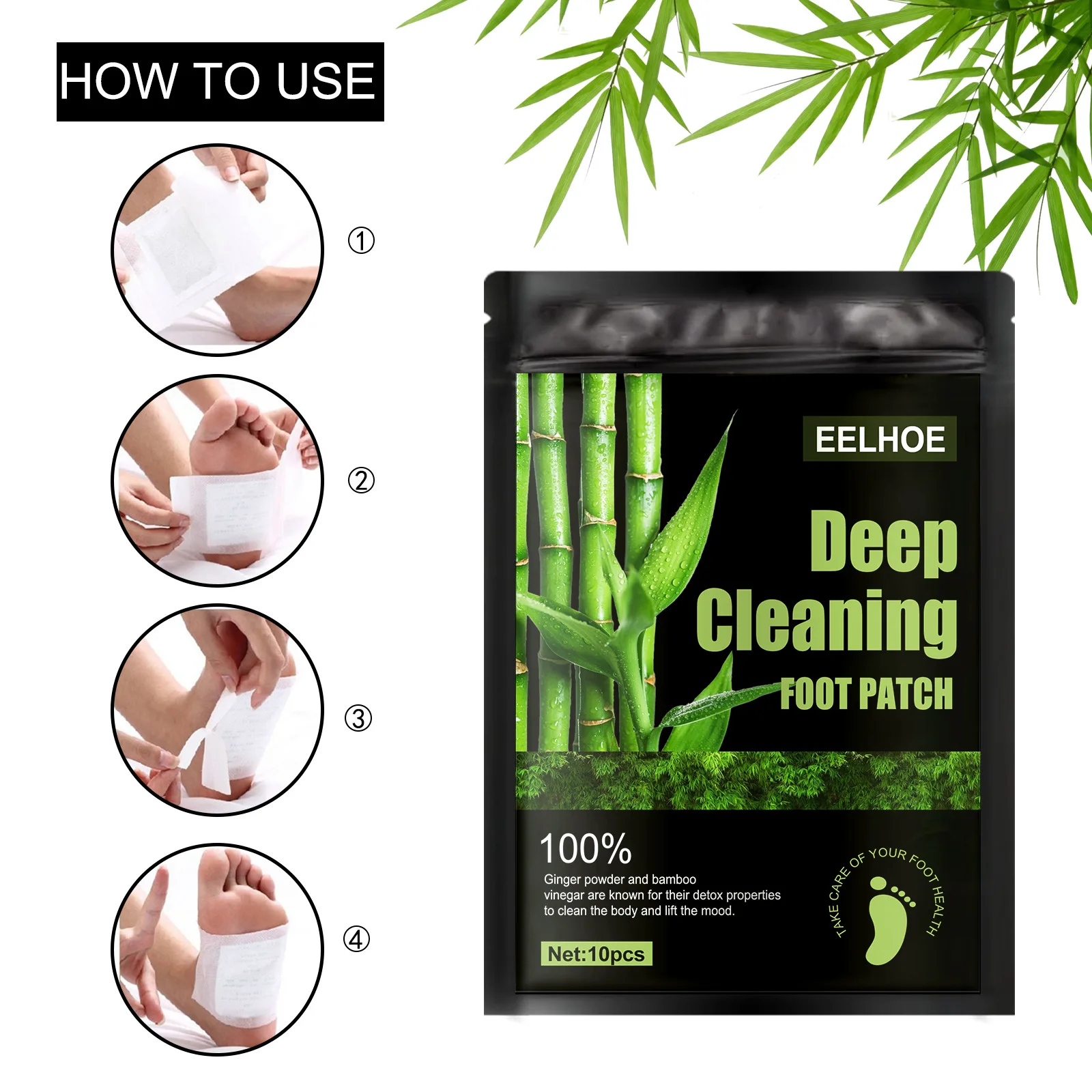 EELHOE naturalny bambusowy głę – Detox Foot Patch recenzja i cena